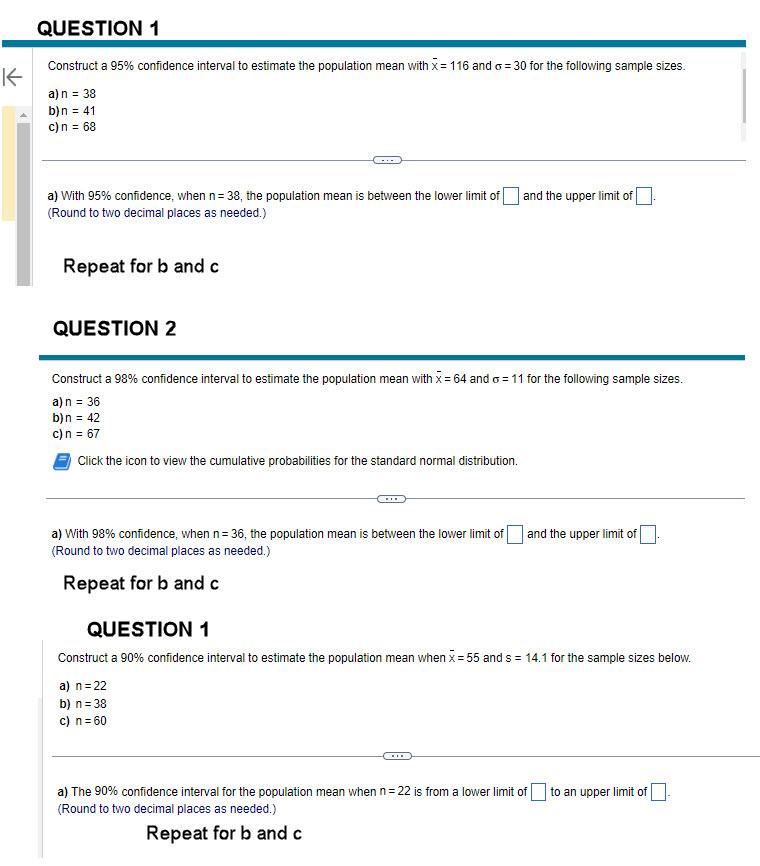 Solved Construct a 95% confidence interval to estimate the | Chegg.com