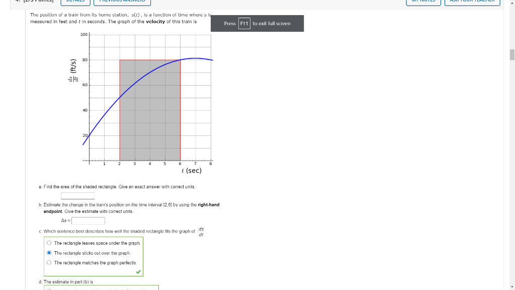 Solved The position of a train from its home station, s(t), | Chegg.com