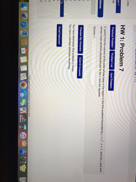 Solved HW 1: Problem 1 Previous Problem Problem List Next | Chegg.com