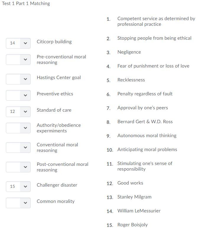 If You Could Help Me Properly Match Up These Subjects | Chegg.com