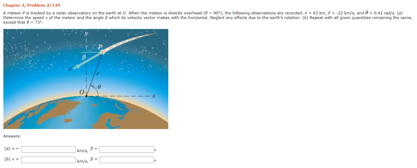 Solved A Meteor P Is Tracked By A Radar Observatory On The | Chegg.com