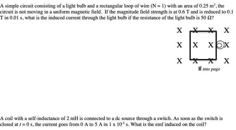 Solved A simple circuit consisting of a light bulb and a | Chegg.com