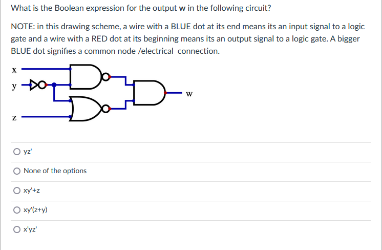 Solved What is the Boolean expression for the output w in | Chegg.com