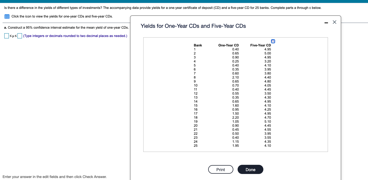 Solved Is There A Difference In The Yields Of Different | Chegg.com