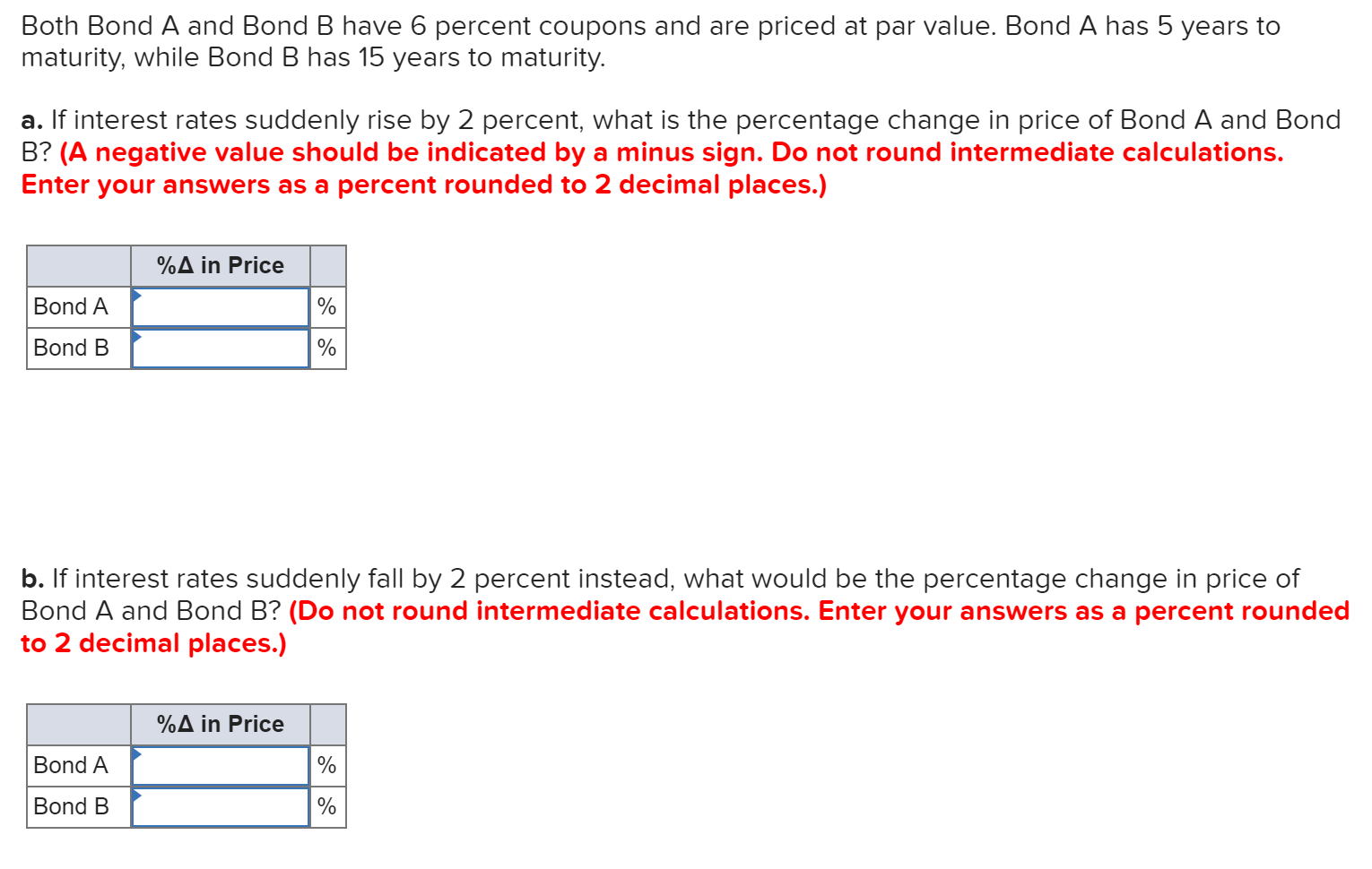 Solved Both Bond A And Bond B Have 6 Percent Coupons And Are | Chegg.com