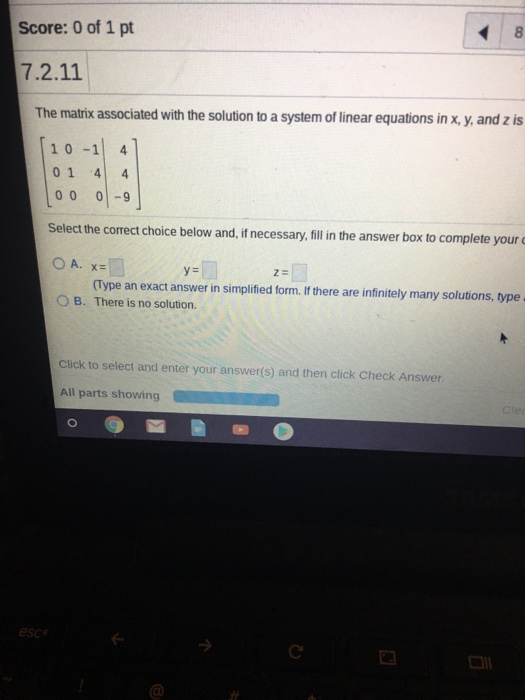 Solved 8.2.41 Solve the following system of equations using | Chegg.com