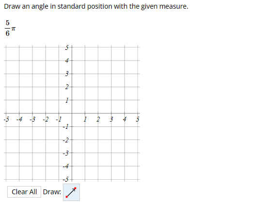 Solved Draw an angle in standard position with the given | Chegg.com