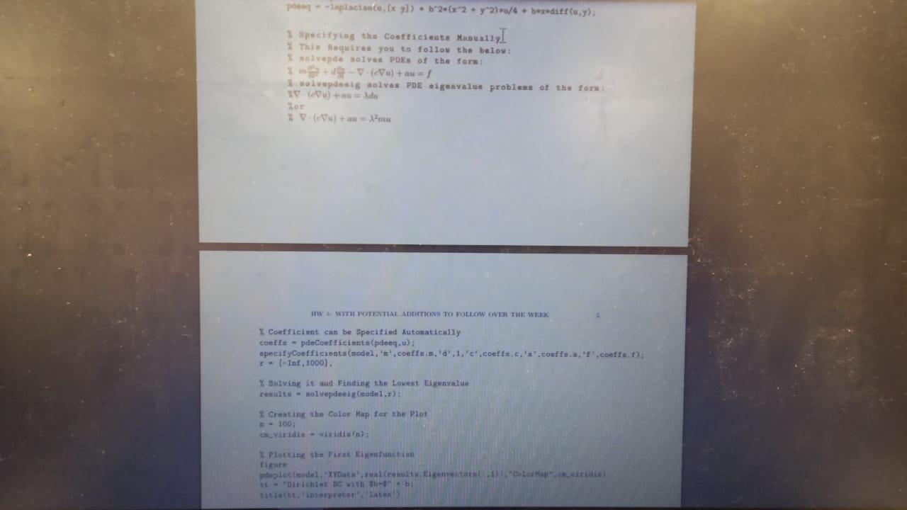 Computational physics: Use the below Matlab code as | Chegg.com