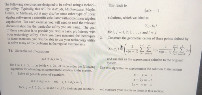 Solved The following exercises are designed to be solved | Chegg.com