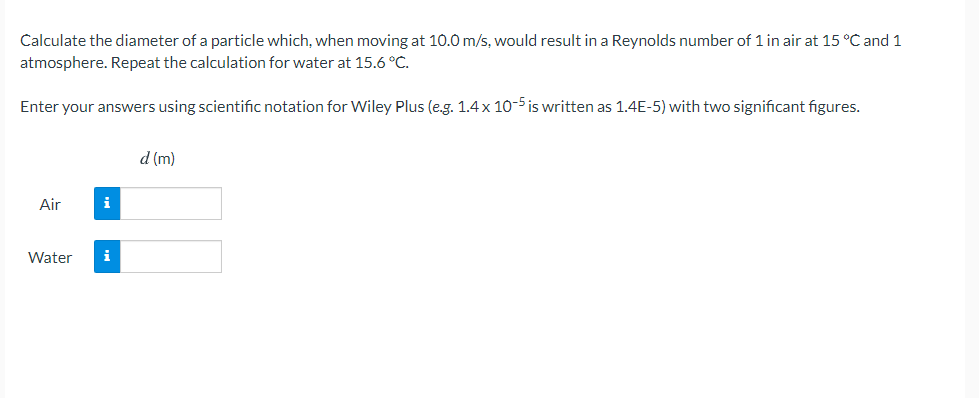 Solved Calculate the diameter of a particle which, when | Chegg.com