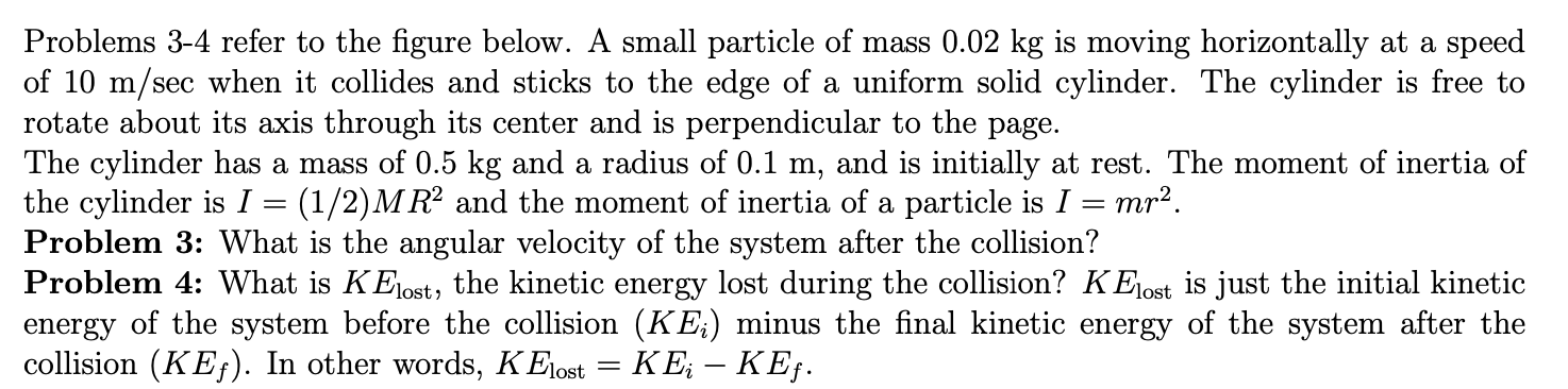 Solved Problems 3-4 refer to the figure below. A small | Chegg.com