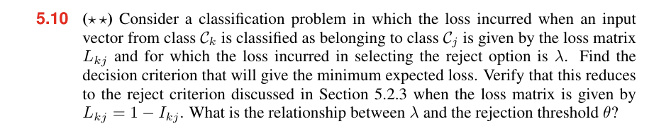 Solved 5.10(***) ﻿Consider a classification problem in | Chegg.com