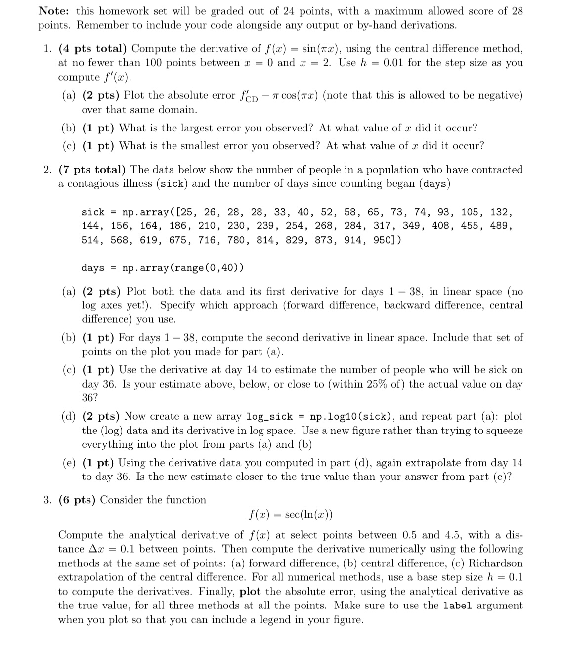 Solved Note: This Homework Set Will Be Graded Out Of 24 | Chegg.com