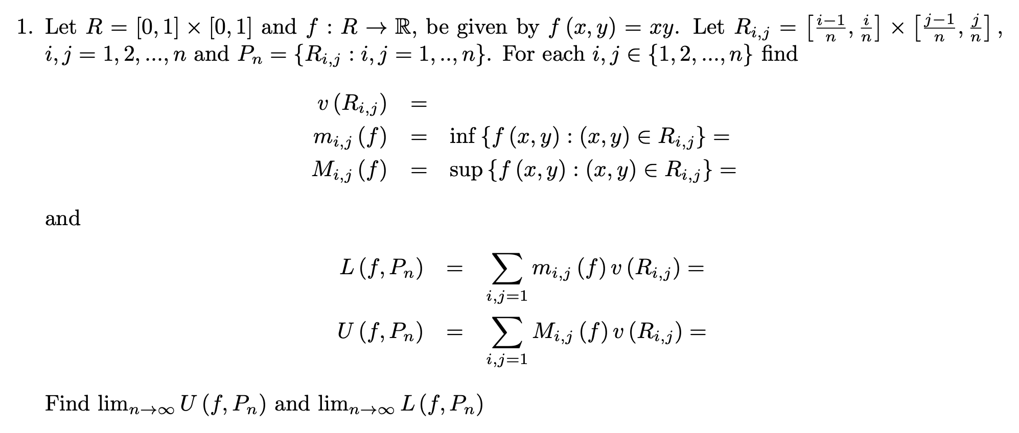 Solved X I 1 J 1 Let R 0 1 X 0 1 And F R Chegg Com