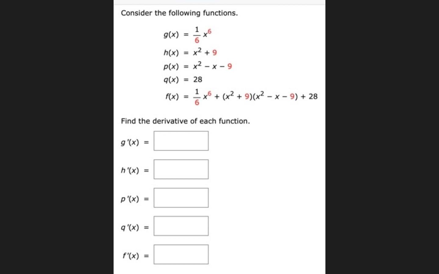 solved-consider-the-following-functions-g-x-6-h-x-p-x-chegg