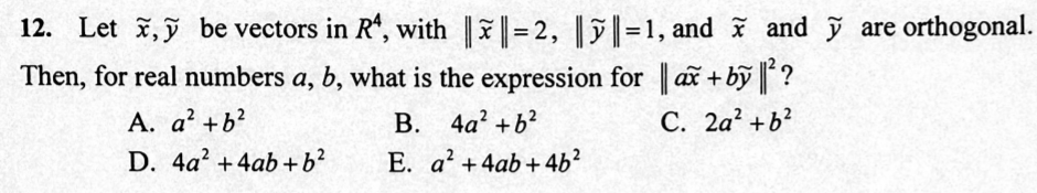 Solved 12. Let ž, ſ be vectors in R“, with | # |=2, | 7 |=1, | Chegg.com