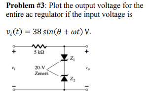 Solved Problem #3: Plot the output voltage for the entire ac | Chegg.com