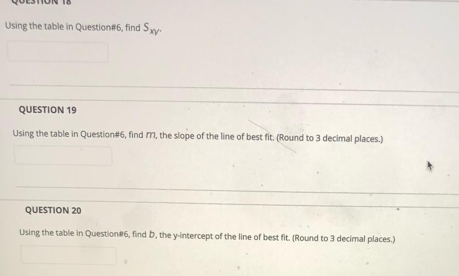 Solved Use the following data set to answer questions #6 - | Chegg.com