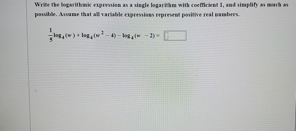 Solved Write the logarithmic expression as a single | Chegg.com