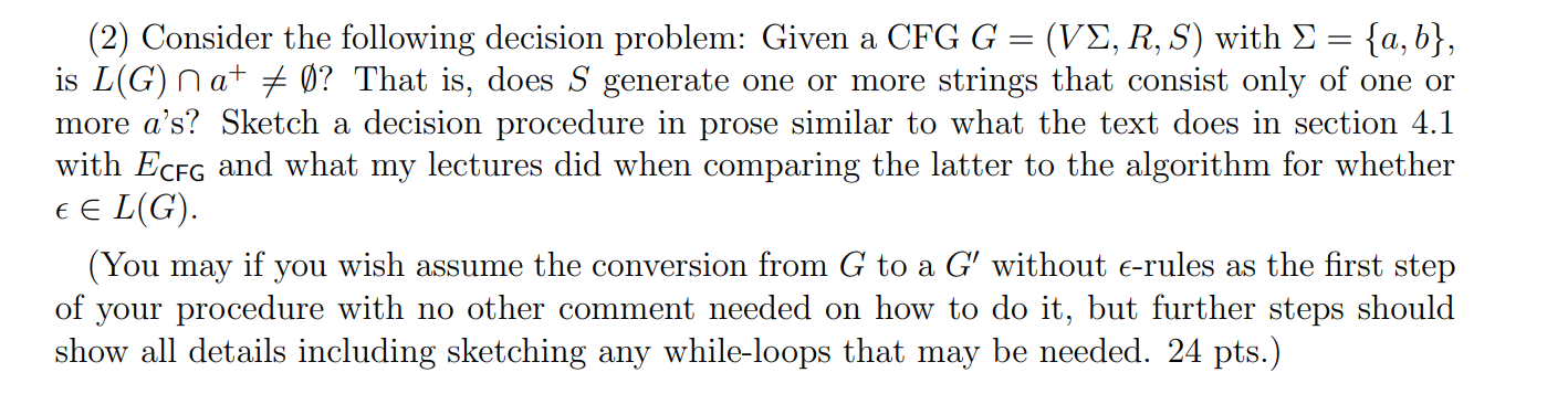 2 Consider The Following Decision Problem Given Chegg Com