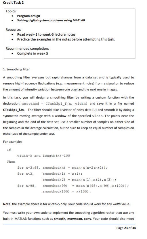 Solved Credit Task 2 Topics: Program design • Solving | Chegg.com