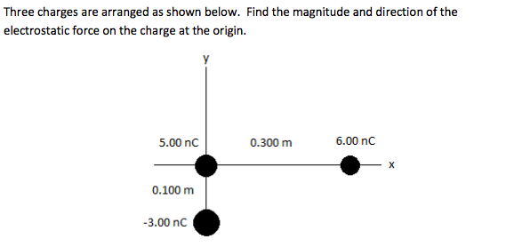 Solved Three Charges Are Arranged As Shown Below Find