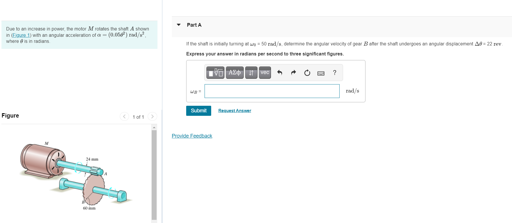 Solved Part A Due to an increase in power, the motor M