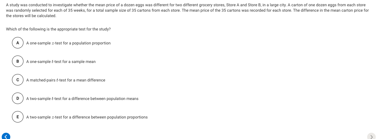Solved A study was conducted to investigate whether the mean | Chegg.com
