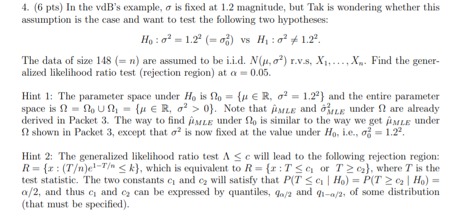 Solved 4 6 Pts In The Vdb S Example O Is Fixed At 1 2 Chegg Com