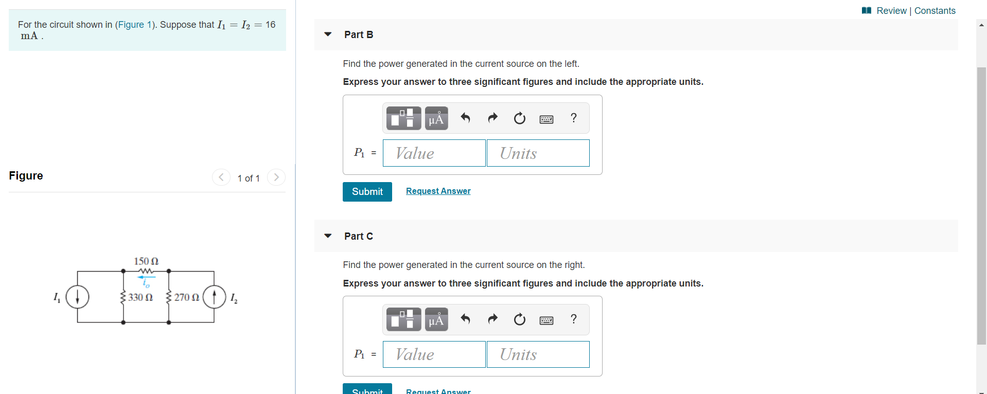 Solved A Review | Constants For the circuit shown in (Figure | Chegg.com