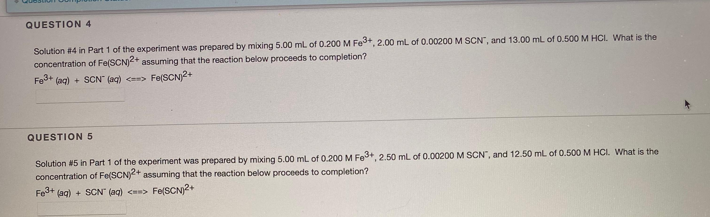 Solved QUESTION 2 Solution #2 in Part 1 of the experiment | Chegg.com