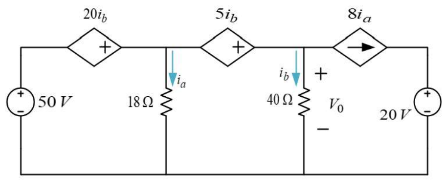 Solved in the circuit given in the figure, ia, ib currents | Chegg.com