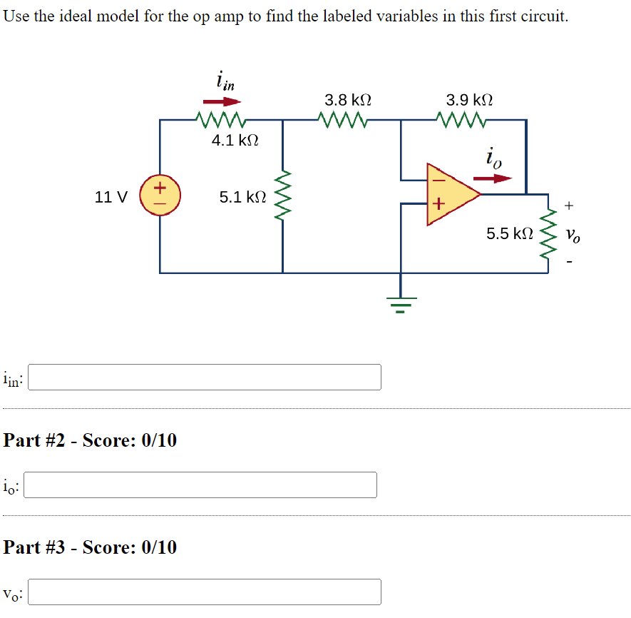Solved Use the ideal model for the op amp to find the | Chegg.com