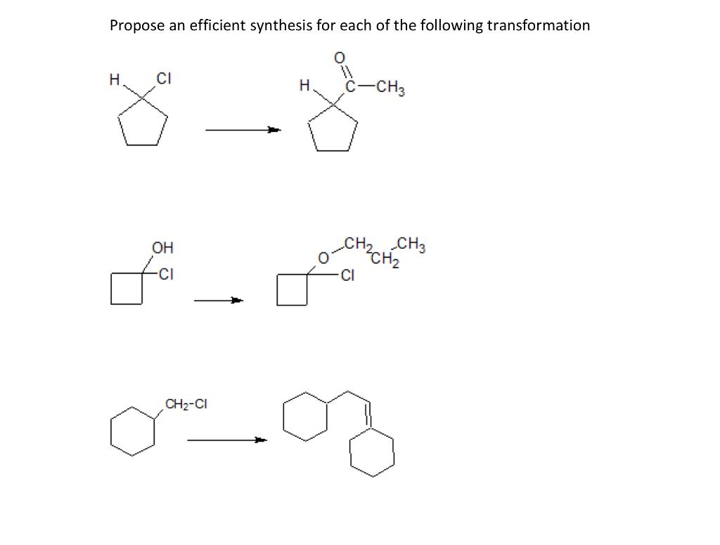 Solved Show how you would synthesis the chloride, bromide, | Chegg.com