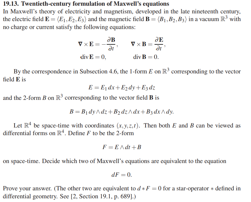 Solved (based On Tu 19.13) Maxwell's Equations: Let | Chegg.com