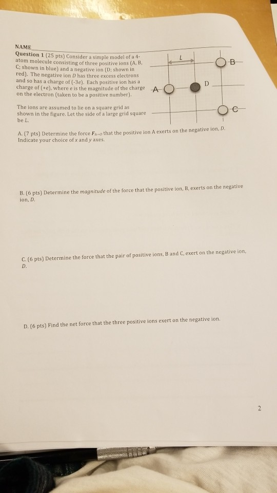 Solved NAME Question 1 (25 pts) Consider a simple model of a | Chegg.com