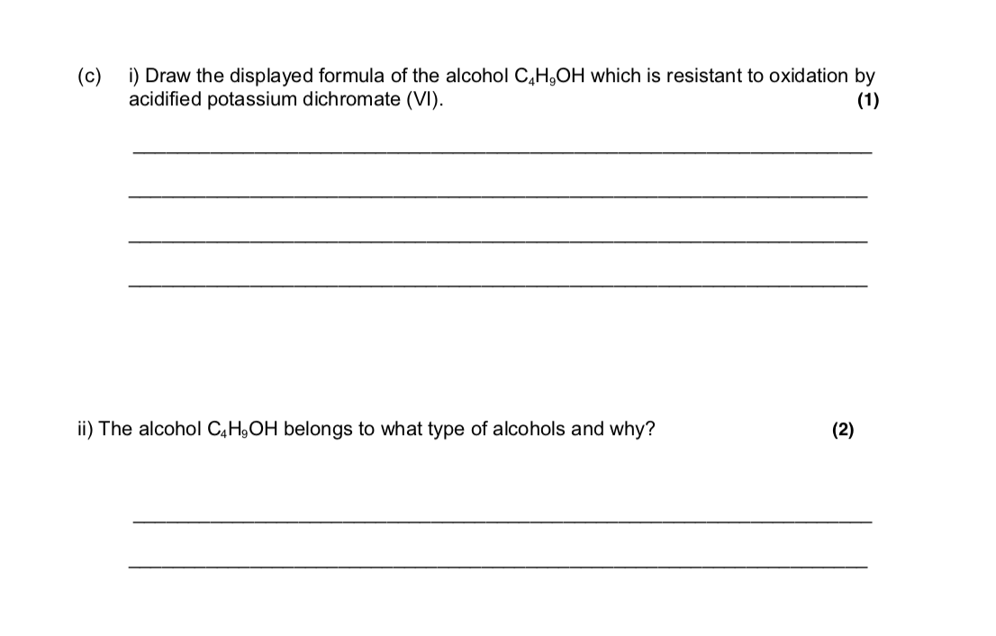 Solved Butanone Is Formed By Oxidation Of Butan 2 Ol Using Chegg Com