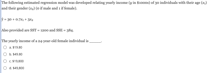 solved-the-following-estimated-regression-model-was-chegg