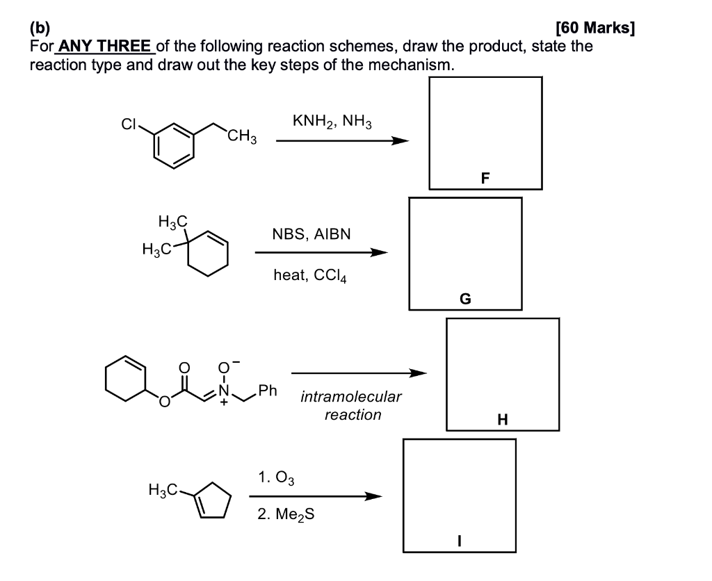 Solved (b) [60 Marks] For ANY THREE of the following | Chegg.com