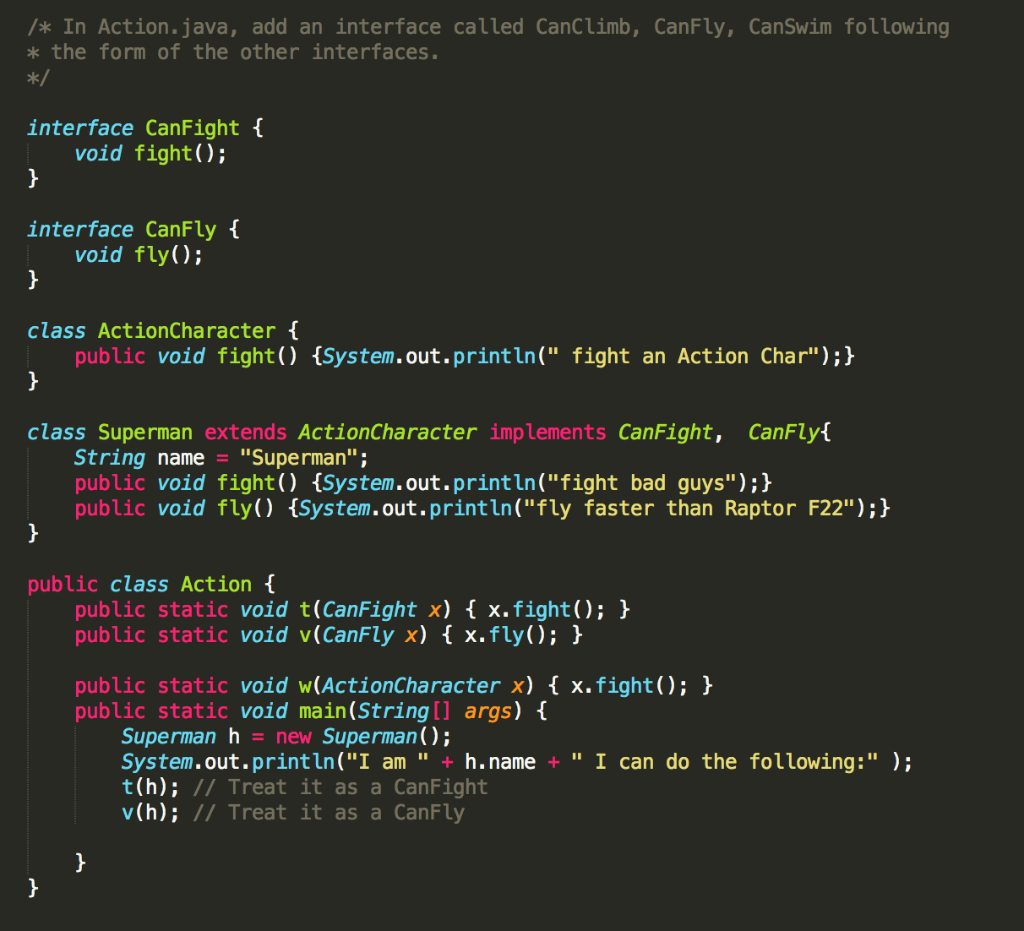 Solved JAVA: To be Superman, you need to add a few more | Chegg.com