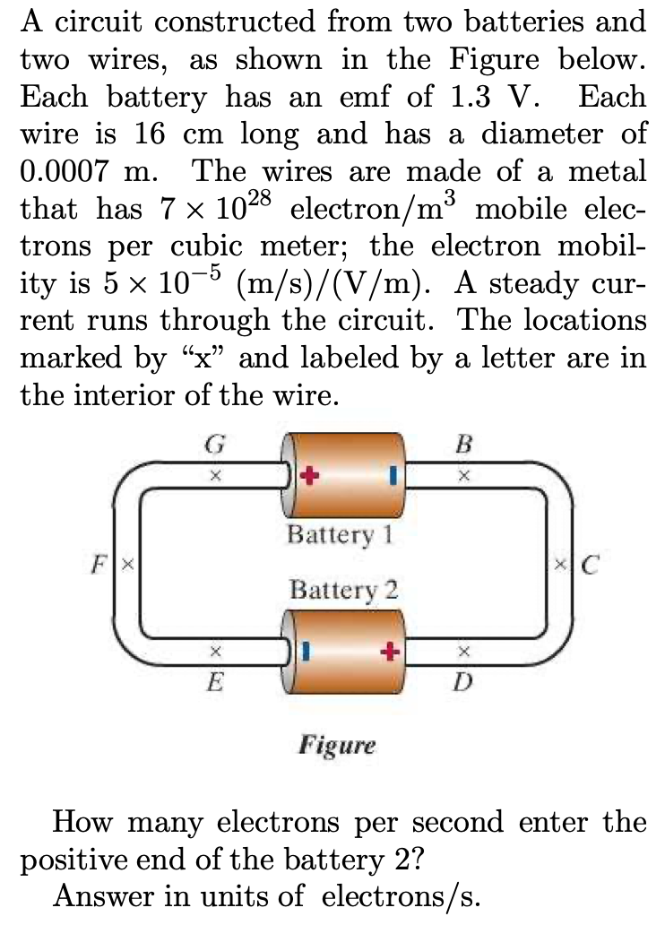 Solved A circuit constructed from two batteries and two | Chegg.com