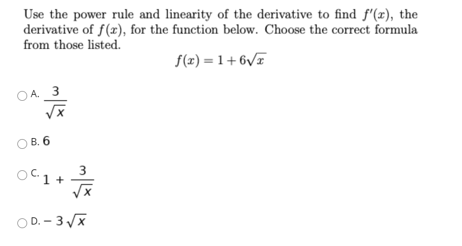 Solved Use the power rule and linearity of the derivative to | Chegg.com