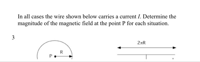 Solved In all cases the wire shown below carries a current | Chegg.com