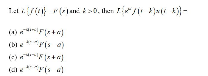 Solved Let L F T F S And K 0 Then L E F T K U T K Chegg Com