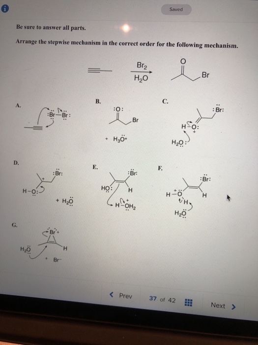 Solved be sure to answer all parts. arrange the stepwise | Chegg.com