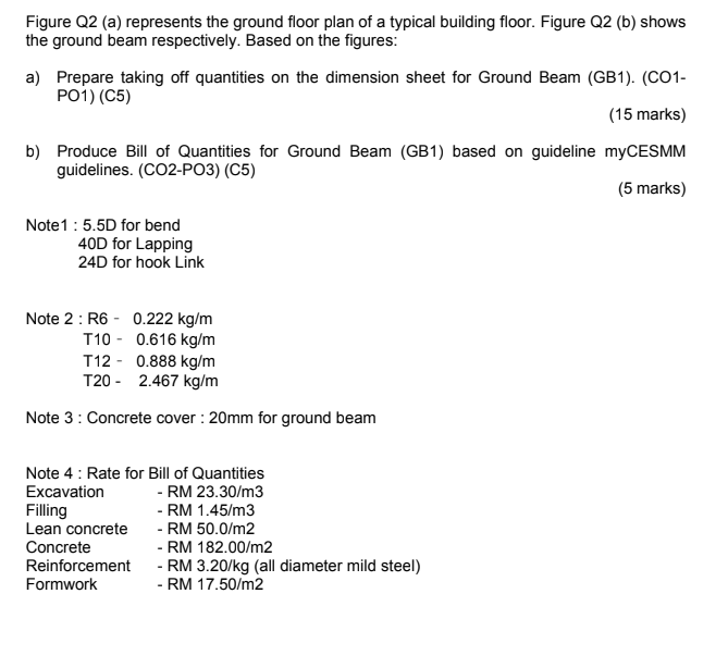 Solved Figure Q2 (a) represents the ground floor plan of a | Chegg.com