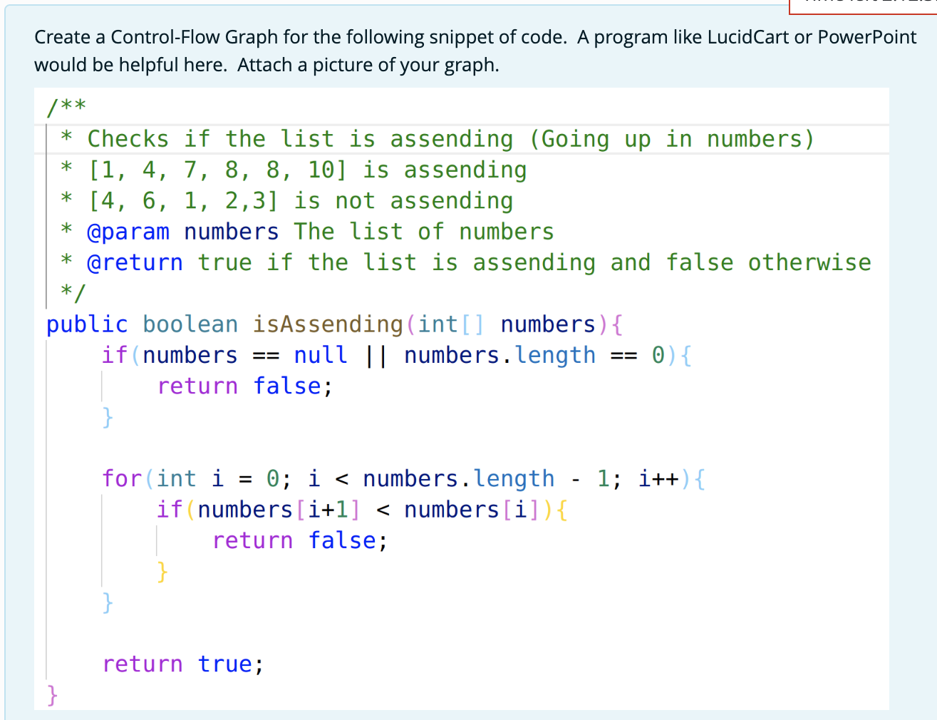 Create a Control-Flow Graph for the following snippet | Chegg.com