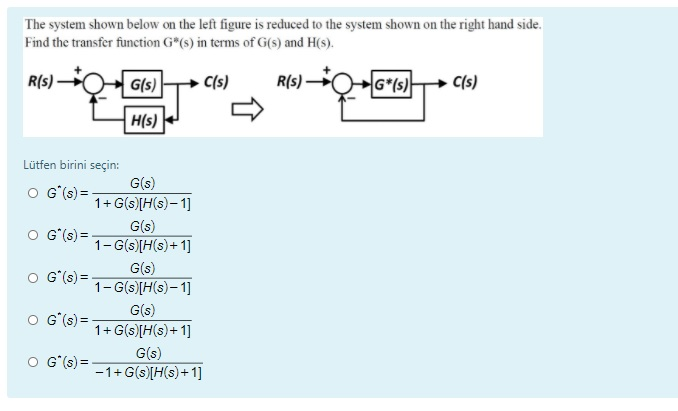 Solved The system shown below on the left figure is reduced | Chegg.com