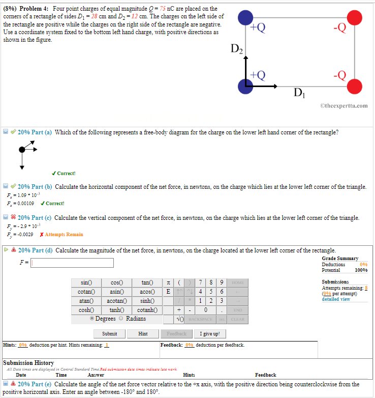 solved-8-problem-4-four-point-charges-of-equal-magnitude-chegg