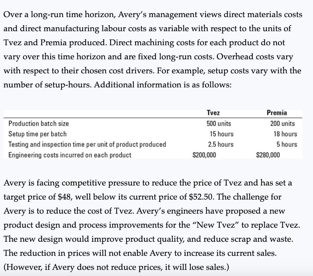 Solved 13-34 Target prices, target costs, value engineering 